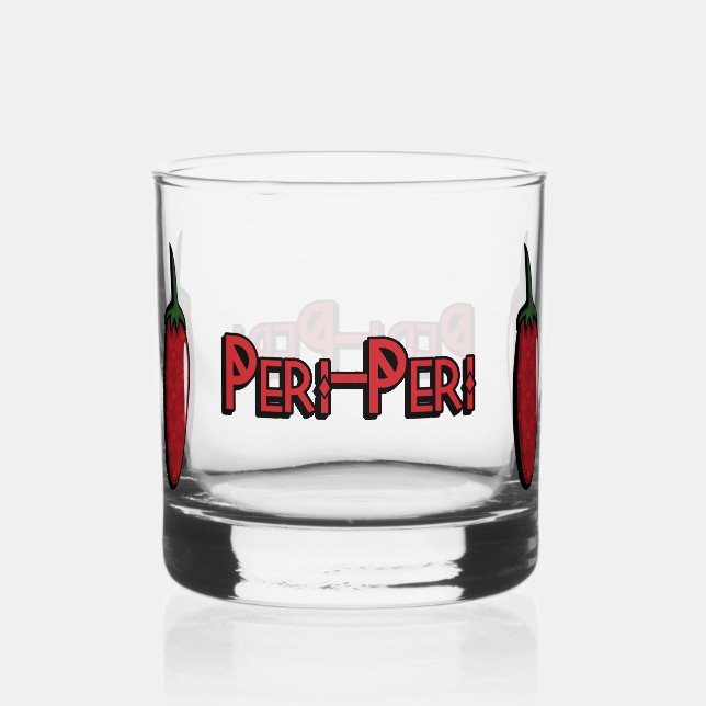 Peri-Peri Chili Pepper Whiskey Glass (Front)