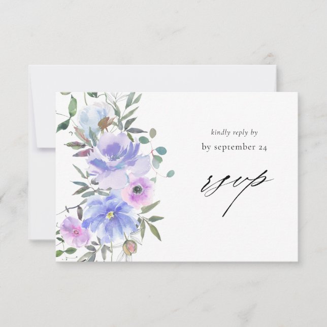 Peri & Purple with Meal RSVP Card (Front)