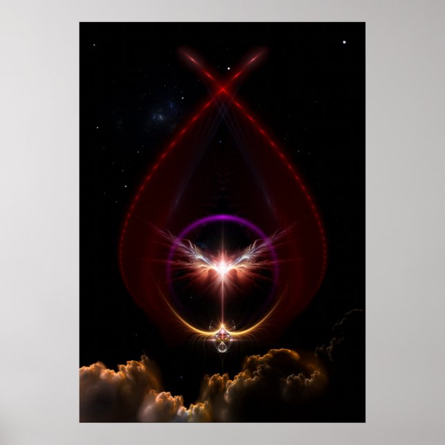 Peridin  Fractal Art Wall Poster (Front)