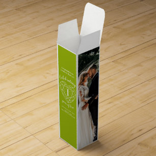 Peridot anniversary 1 year of love custom photo wine box