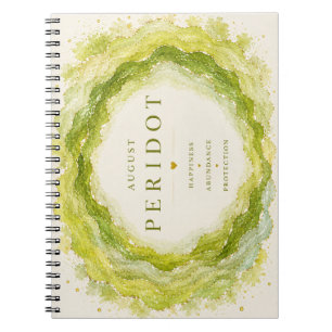 Peridot August Birthstone Notebook