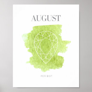 Peridot Birthstone August Poster