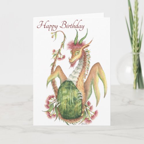 Peridot Dragon Virgo _ Birthday card