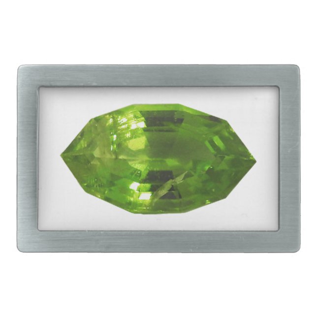 Peridot Gemstone Green Belt Buckle (Front)