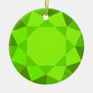 Peridot Gemstone / Jewel Graphic Image  Ceramic Ornament