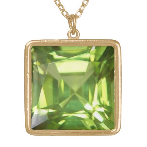 Peridot Gold Plated Necklace