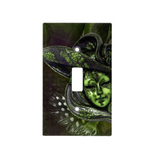 Peridot Masquerade Carnival Mask Light Switch Covr Cover