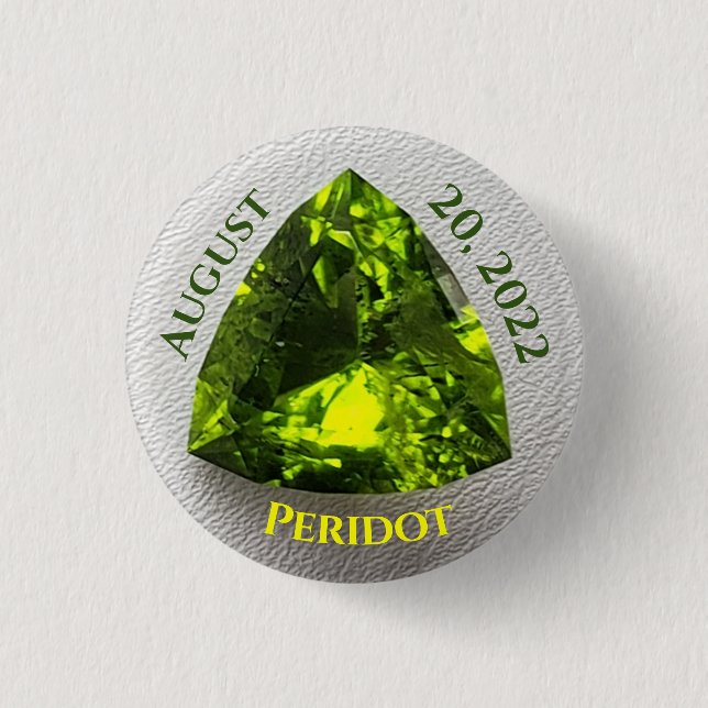 Peridot Trillion Button (Front)