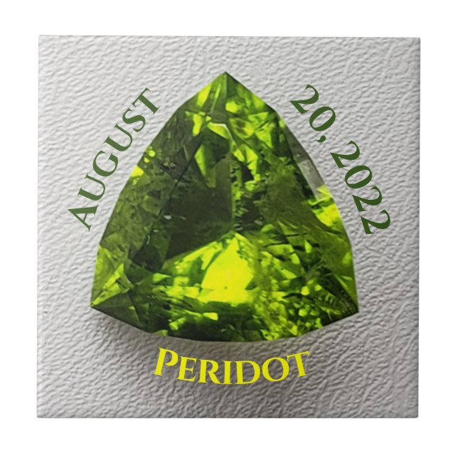 Peridot Trillion Ceramic Tile (Front)