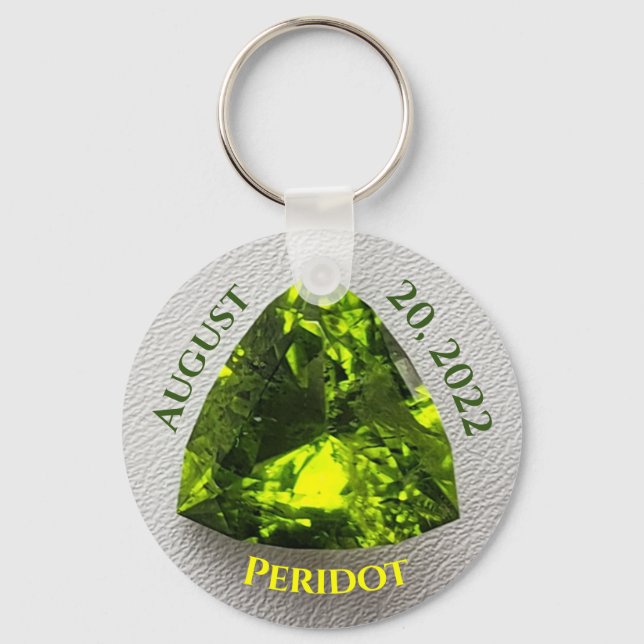 Peridot Trillion Keychain (Front)