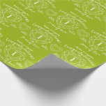 Peridot wedding anniversary 1 year of love green wrapping paper<br><div class="desc">Peridot celebrating 1 year of love anniversary lime green wrapping paper. Simple outline heart stone effect line art graphics lime green and white 1st Wedding Anniversary wrapping paper. Customize with your own first wedding anniversary names and marriage from and to years. The 1st wedding anniversary is associated with the gemstone...</div>
