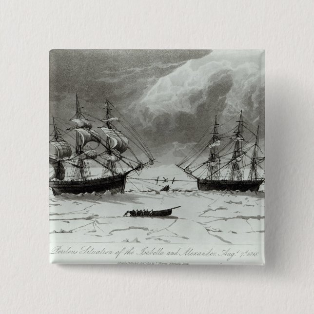 Perilous Situation of the Isabella and Pinback Button (Front)