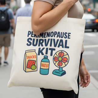 Perimenopause Survival Kit – Funny Tote for Snacks