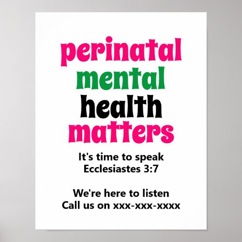 Perinatal Mental Health Matters Poster