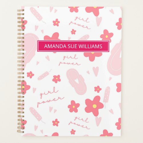 Period  Menstrual Cycle _ Your Name Monogram Planner