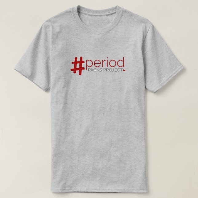 Period Packs Project T-Shirt - Gray (Design Front)