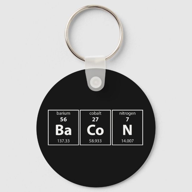 Periodic Bacon Keychain (Front)
