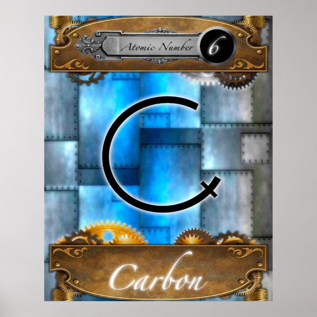 Periodic Carbon Element Atomic Number #6 Poster (Front)