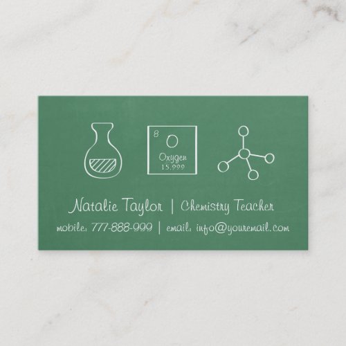 Periodic Chemistry Science Teacher Business Cards