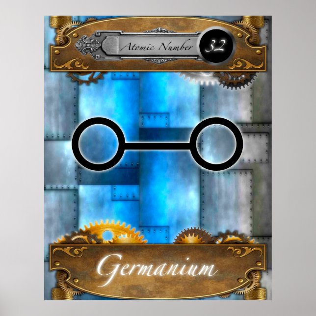 Periodic Element Germanium Atomic #32 Poster (Front)