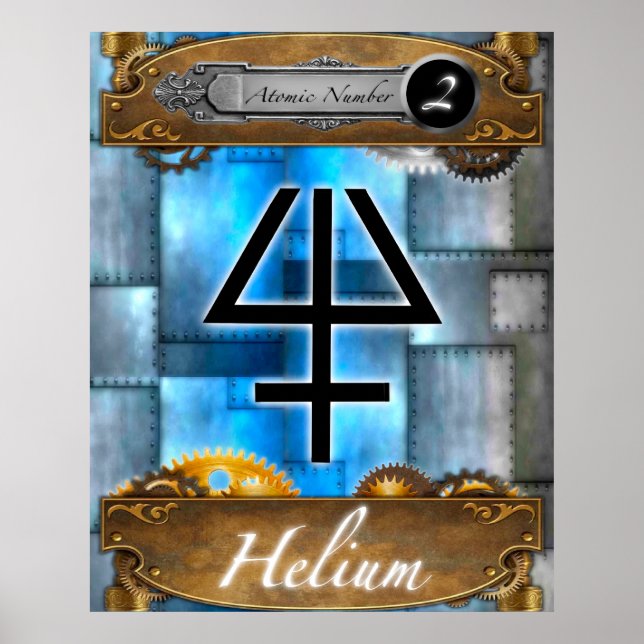 Periodic Element Helium Atomic Number #2 Poster (Front)