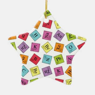 Periodic Elements Ceramic Ornament