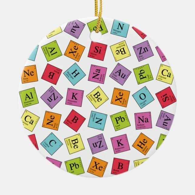 Periodic Elements Ceramic Ornament (Front)