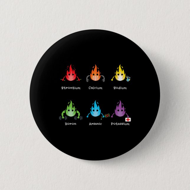 Periodic Elements Chemistry Lovers Science Teacher Button (Front)