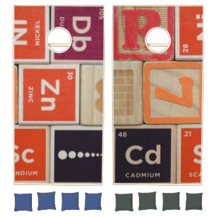 Periodic Elements Zinc Science Cornhole Set