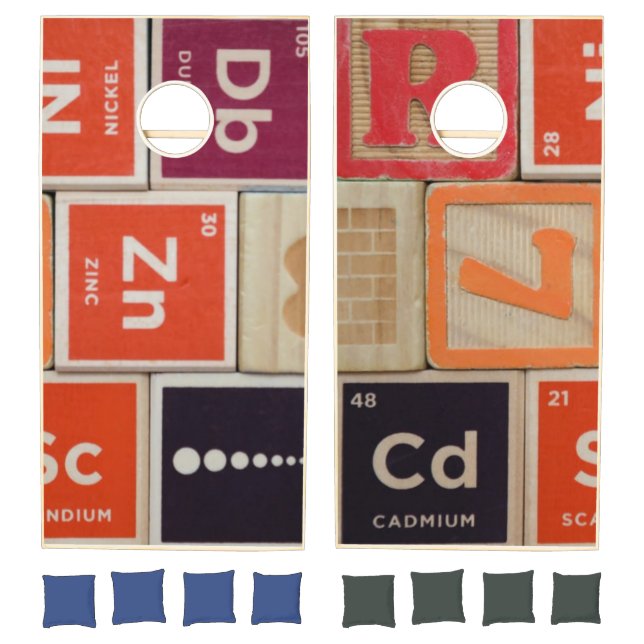 Periodic Elements Zinc Science Cornhole Set (Set)