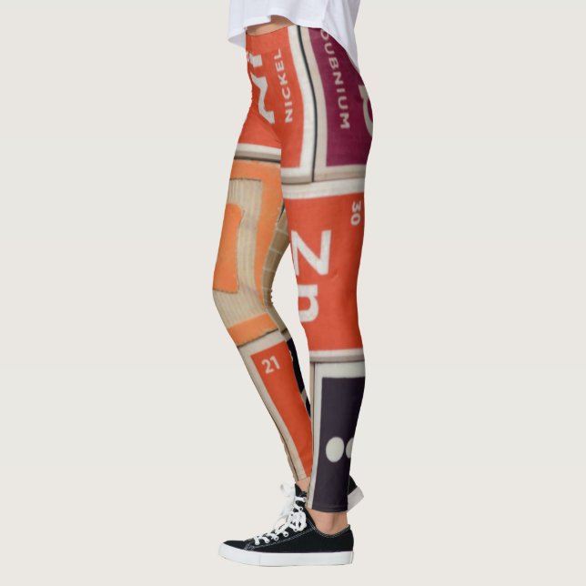 Periodic Elements Zinc Science Leggings (Left)