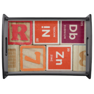 Periodic Elements Zinc Science Serving Tray