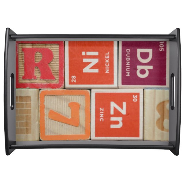 Periodic Elements Zinc Science Serving Tray (Front)