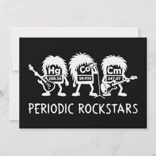 Periodic Rockstars Chemistry Humor Invitation