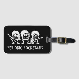 Periodic Rockstars Chemistry Humor Luggage Tag