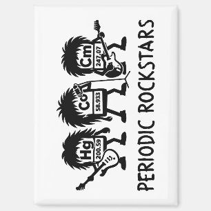 Periodic Rockstars Chemistry Humor Magnet