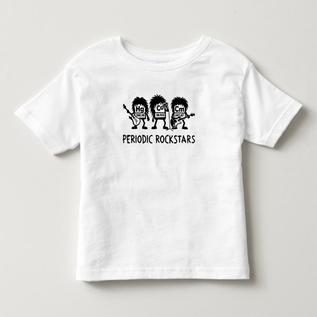 Periodic Rockstars Chemistry Humor Toddler T-shirt (Front)