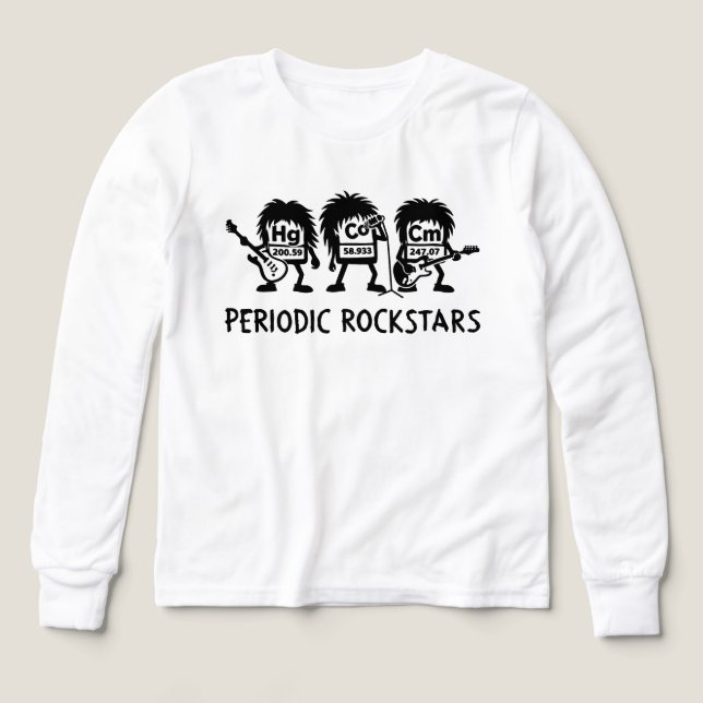 Periodic Rockstars Chemistry Humor Tri-Blend Shirts (Design Front)