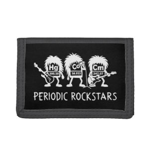 Periodic Rockstars Chemistry Humor Tri-fold Wallet