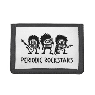 Periodic Rockstars Chemistry Humor Tri-fold Wallet