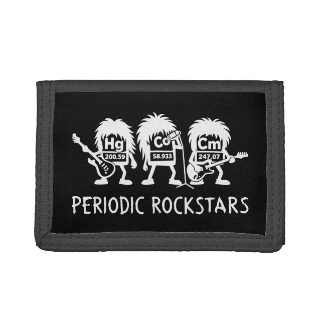 Periodic Rockstars Chemistry Humor Trifold Wallet (Front)
