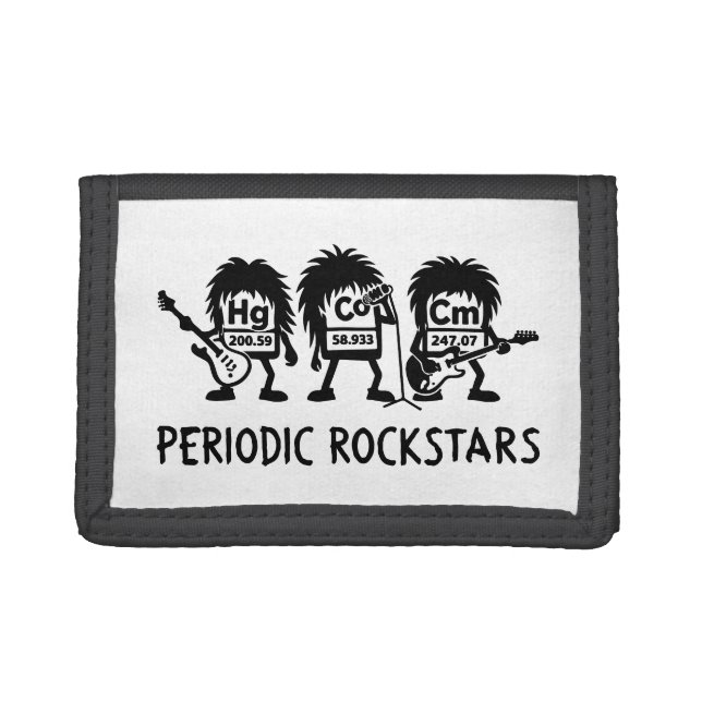 Periodic Rockstars Chemistry Humor Trifold Wallet (Front)
