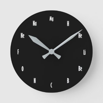 Periodic Round Clock by univercitizen at Zazzle