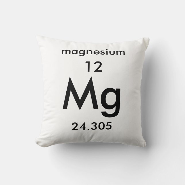 Periodic Table 12 Magnesium Pillow (Front)