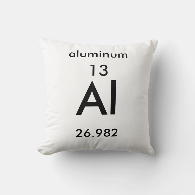 Periodic Table 13 Aluminum Pillow (Front)
