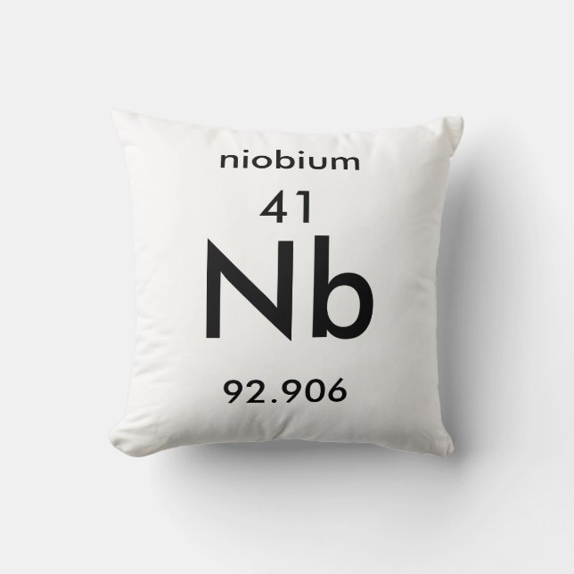 Periodic Table 41 Niobium Pillow (Front)
