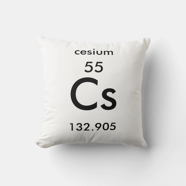Periodic Table 55 Cesium Pillow (Front)