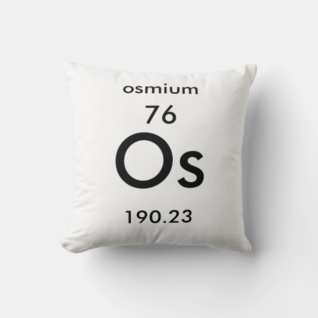 Periodic Table 76 Osmium Pillow (Front)
