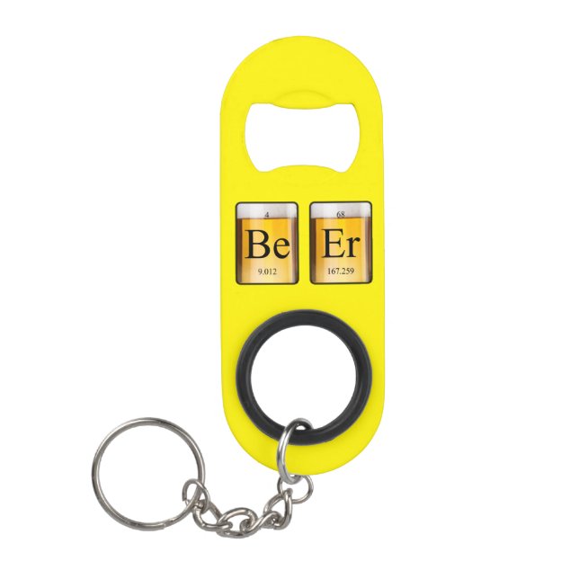 Periodic Table: Be Er Keychain Bottle Opener (Front)