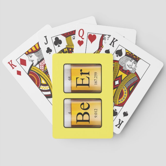Periodic Table: Be Er Poker Cards (Back)
